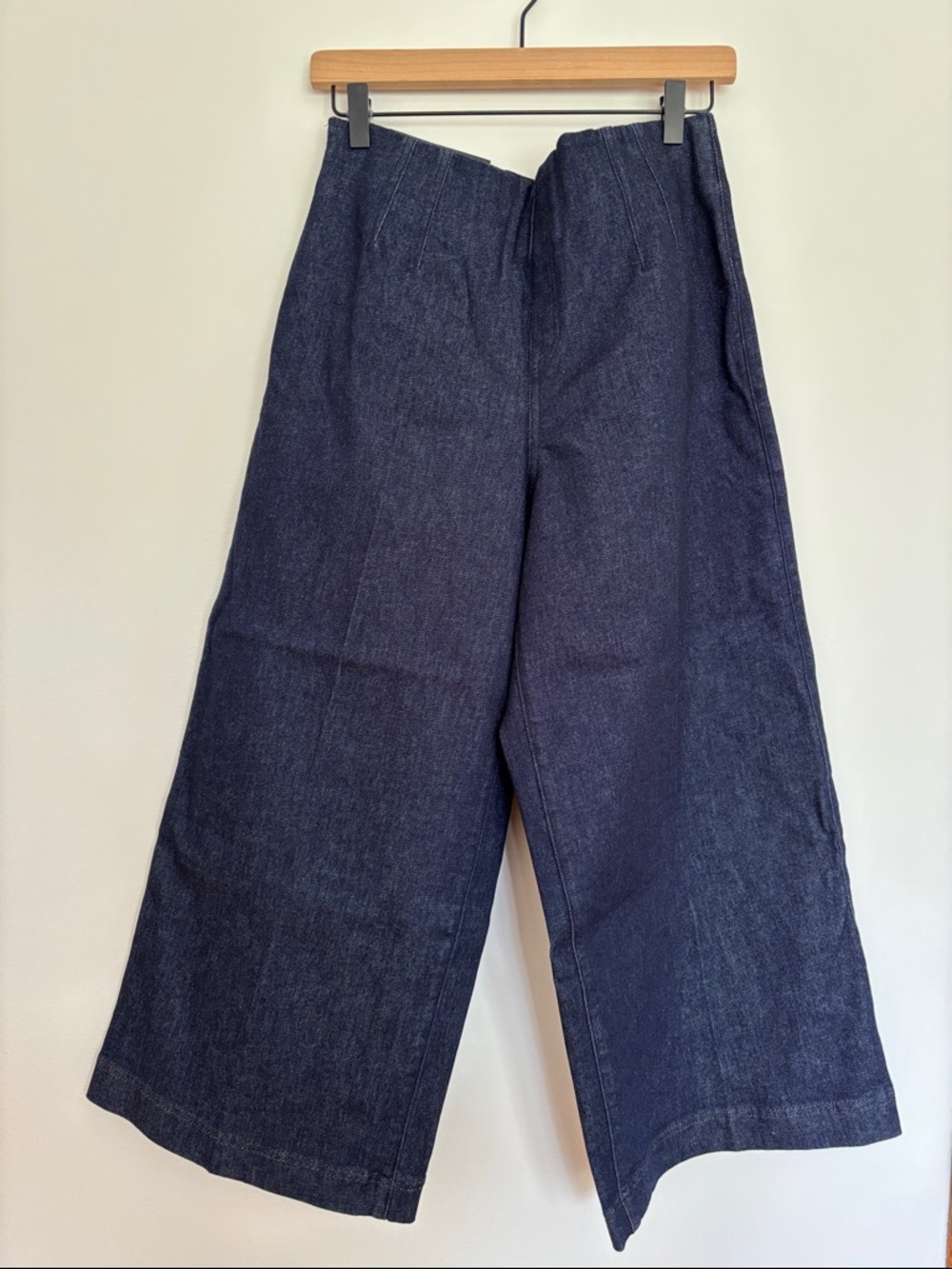 Spanx Zero Waistband Wide Leg Jeans Indigo Petite L